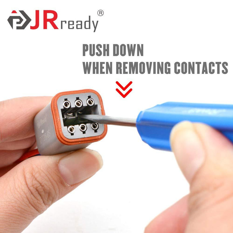 JRready Removal Tool Double Ended (DRK-RT1) , 90 Degree Hook+ Standard Flat Head Screw Driver, Suitable for DT, DTM,DTP Connectors