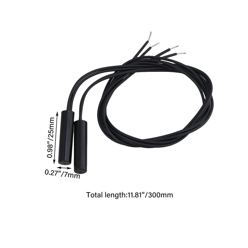 BQLZR Cylindrical Plastic Mounted Reed Proximity Switch Magnetic Sensor Pack of 2