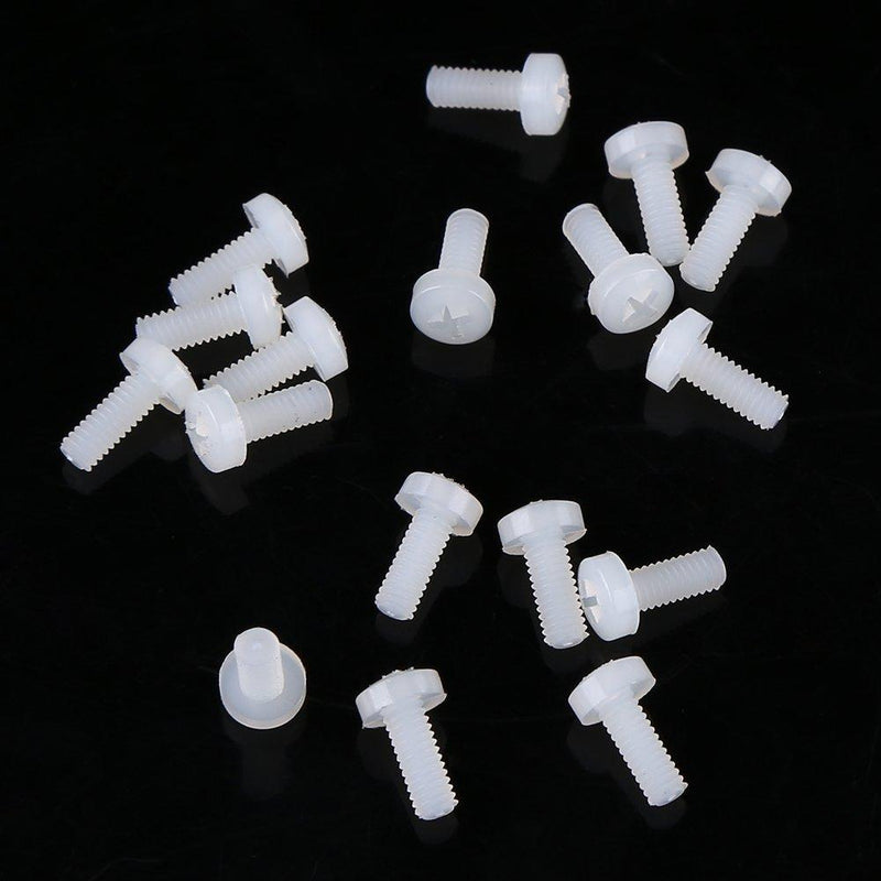 200pcs M2.5 Nylon Hex Standoff Waterproof Male Female Bolts Nuts Assortment Set with Plastic Box
