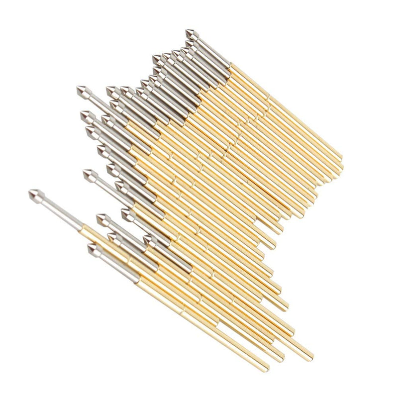 Pogo Pin Connector,Pogo Pins 100 PCS. P75-B1 Spring Contact Diameter 1.02mm Conical Head Pogo Pin Testing Tools