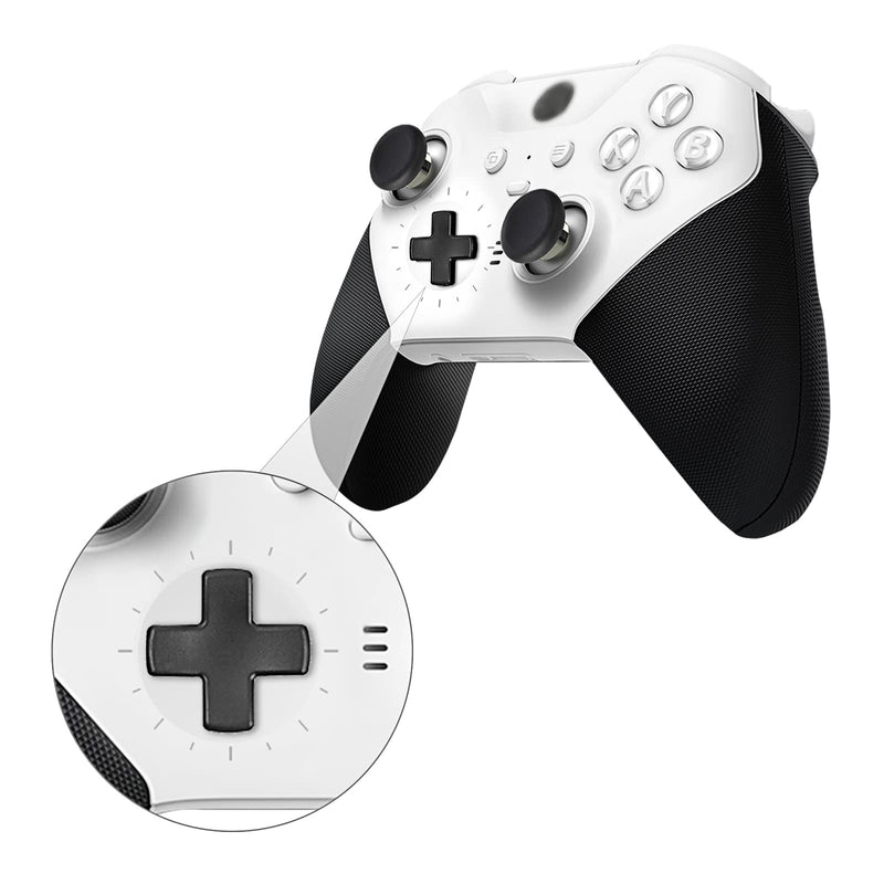 Metal Replacement Thumbsticks for Xbox Elite Controller Series 2 Core,Component Pack Includes 4 Swap Magnetic Joysticks,4 Paddles,1 Standard D-Pads, Accessories Parts for Xbox One Elite 2 (Black) BLACK