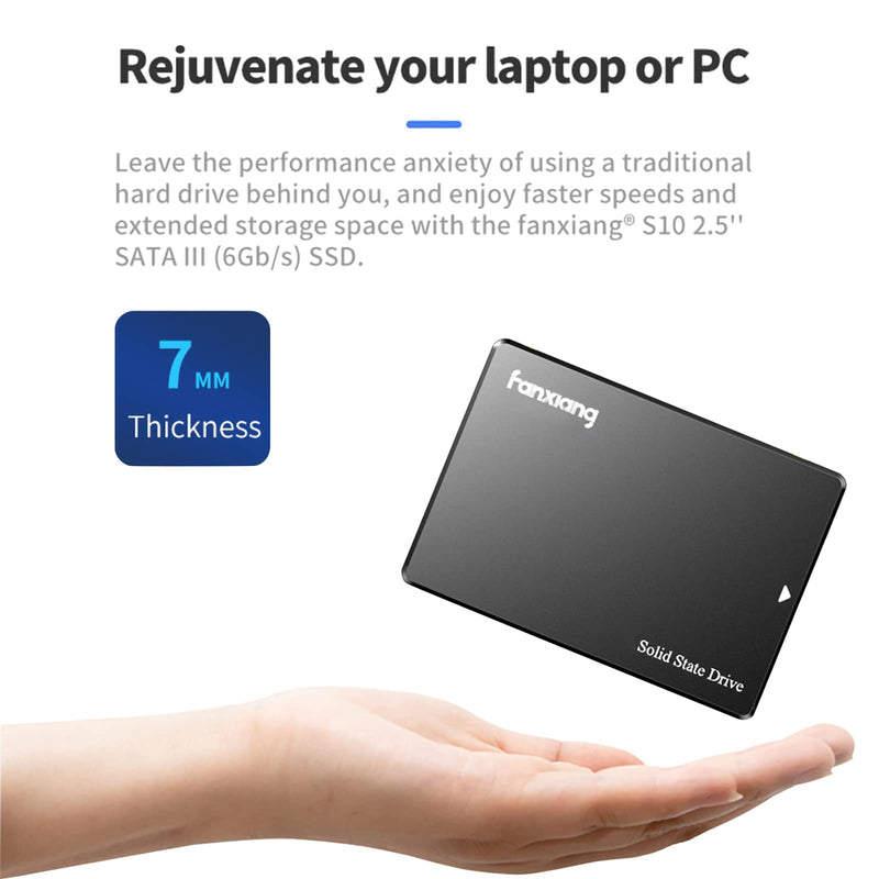 Fanxiang S101 250GB SSD SATA III 6Gb/s 2.5" Internal Solid State Drive, Read Speed up to 550MB/sec, Compatible with Laptop and PC Desktops(Black) Common Model
