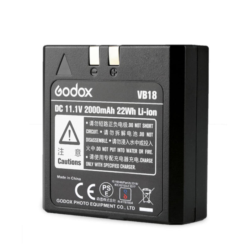 GODOX VB18 11.1V 2000mAh Rechargeable Lithium-ion Li-ion Battery Pack V850 V850II V860 V860II-C V860II-N V860II-S V860II-F V860II-O On Camera Flash Speedlight (VB18 Battery, Improved)