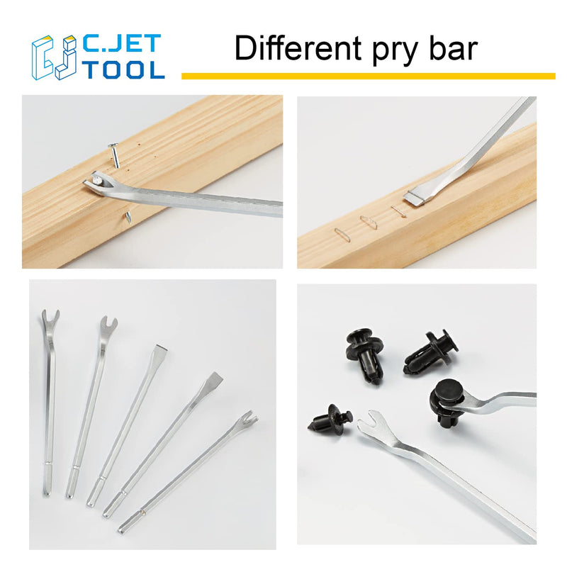 C.JET TOOL 5 Packs Tack Lifter 3 mm U Tip Nail Staple Rivet Tack Puller Screwdriver Upholstery Staple Remover Tool for Furniture