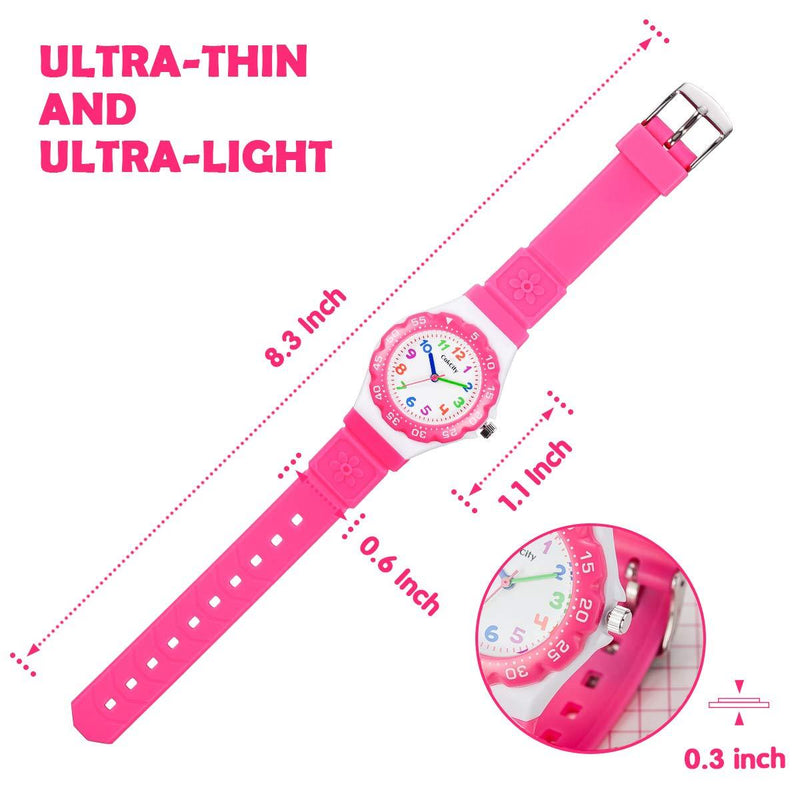 CakCity Kids Watch Waterproof Cute Cartoon Analog Girls Boys Wrist Watch for Little Child Time Teacher for Children 3-10 Year ROSERED