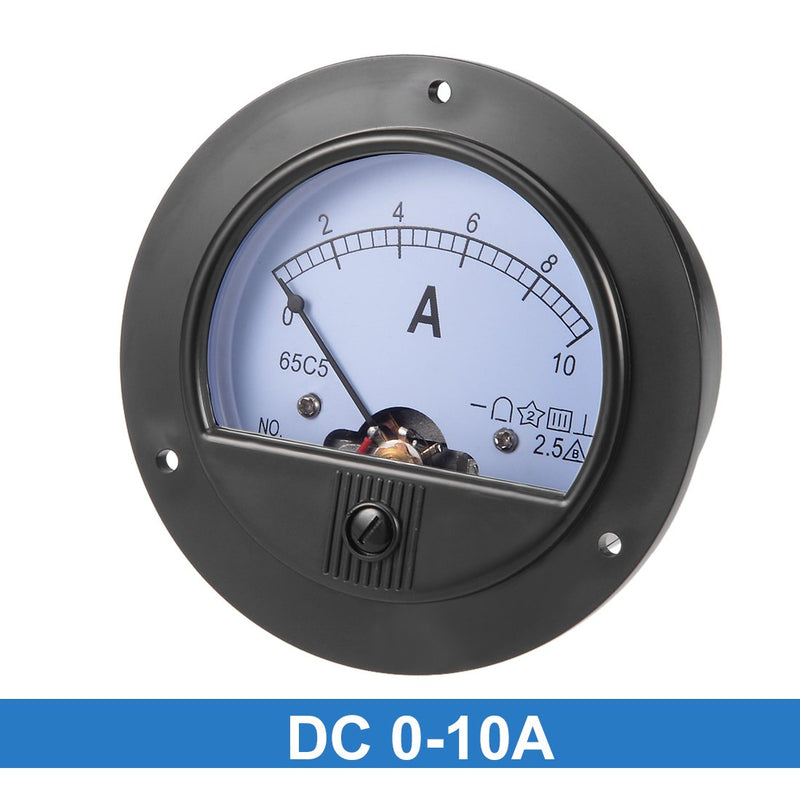 uxcell Analog Current Panel Meter DC 0-10A 65C5 Ammeter for Circuit Testing Charging Battery Ampere Tester Gauge Pack of 1
