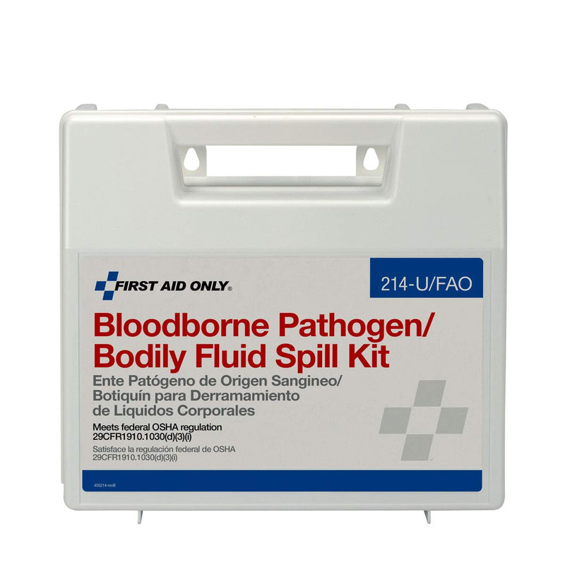 First Aid Only 23 Piece Bloodborne Pathogen/Bodily Fluid Spill Clean Up Kit (214-U/FAO) 23 Pieces Plastic