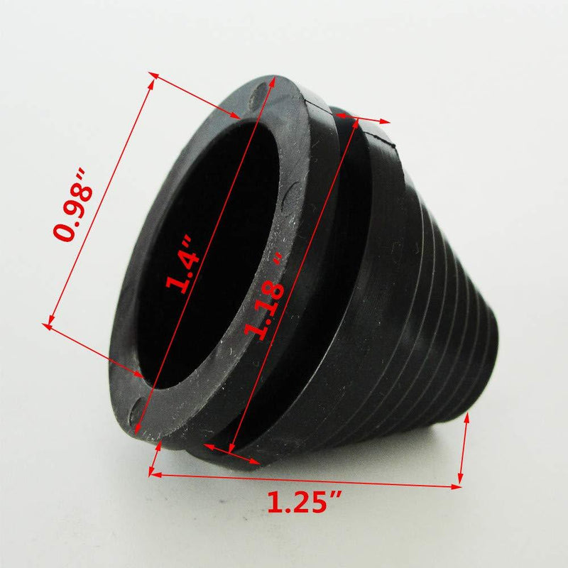 6PCS Firewall Plug Grommet Synthetic Rubber Grommets Wire Protection, Hole Grommets 1" ID 1.18" Drill Hole