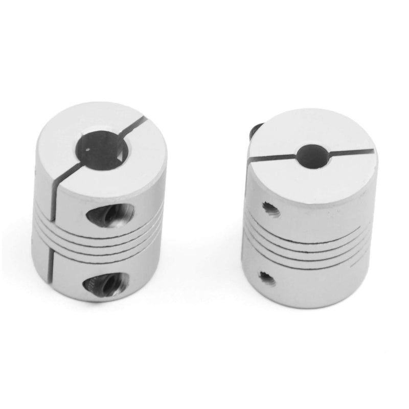 Befenybay 2PCS 5mm to 8mm Flexible Shaft Coupling 25mm Length 20mm Diameter for Stepper Motor Coupler Aluminum Alloy for 3D Printer CNC Machine (5x8mm) D20 L25 5-8mm