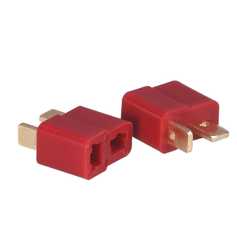 UEETEK 10 Pairs Ultra T-Plug Connectors Deans Style Male and Female with 20pcs Shrink Tubing For RC LiPo Battery
