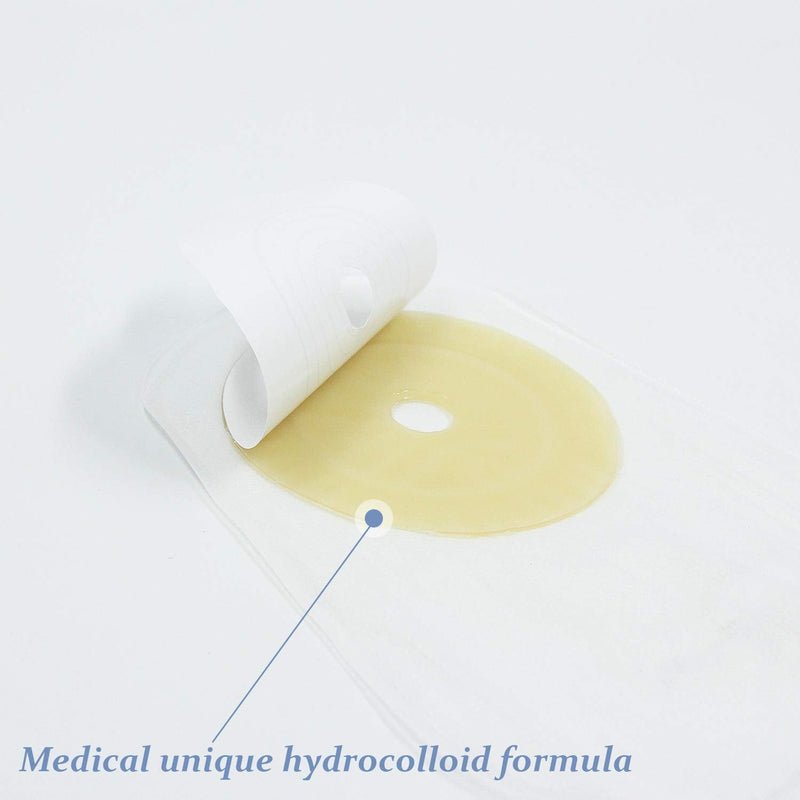 OSTUPMED 15 Pcs Urostomy Bag, Ostomy Bags with Closure for Colostomy Ileostomy Stoma Care, Cut-to-Fit 3/4"-2(10-50mm)