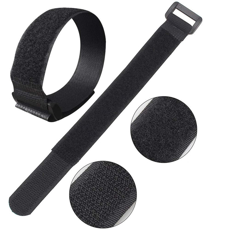 [16 Pack] Cable Straps 12 inch, Reusable Fastening Cable Ties Set, Adjustable Multipurpose Hook and Loop Securing Cinch Straps for Cord Management (1 inch Wide) by Tangser 1'' x 12 '' - 16 pcs