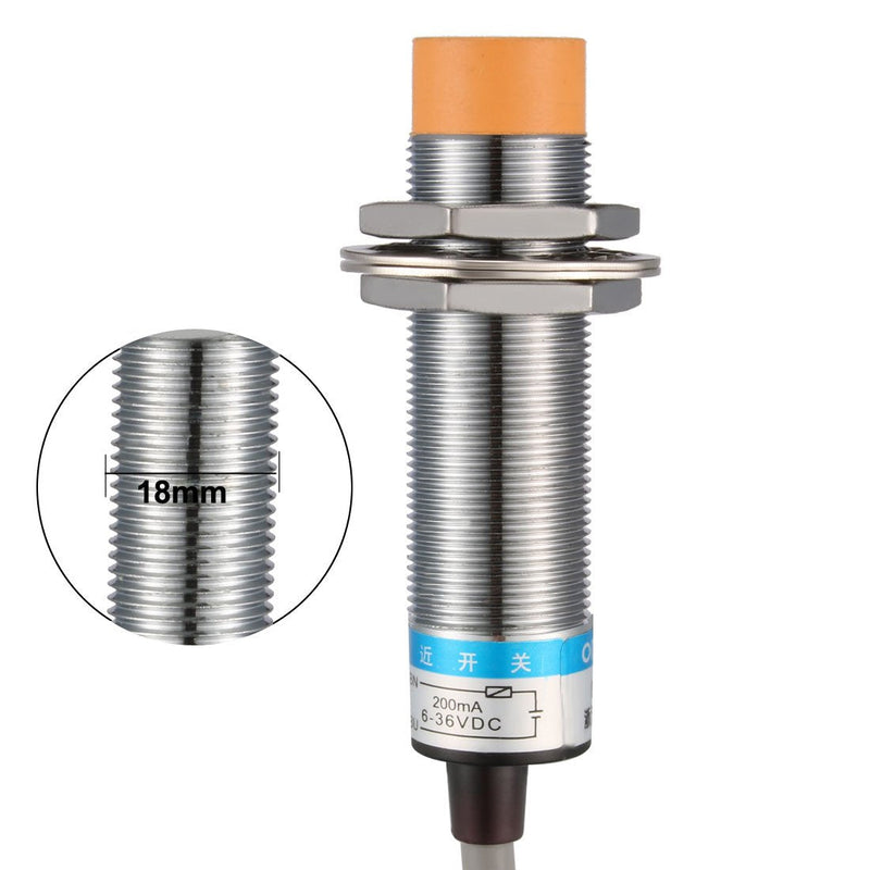 uxcell 8mm Inductive Proximity Sensor Switch Detector NO DC 6-36V 200mA 2-Wire LJ18A3-8-Z/EX for 3D Printer Probe Bed Leveling,MCU Board