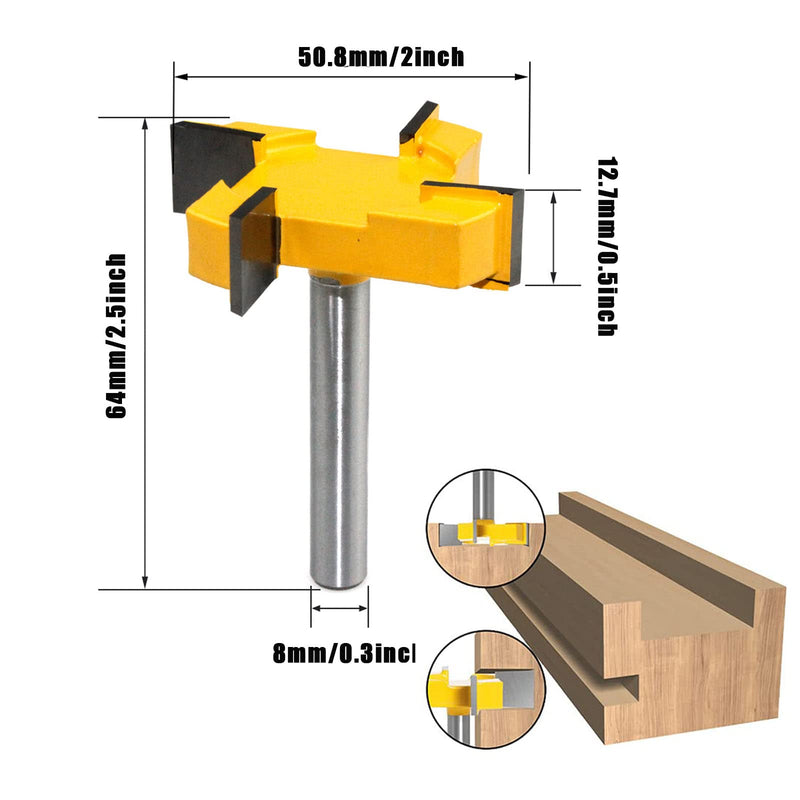 Dfuqanb plate milling cutter, 8 mm shank cleaning milling cutter, 8 mm shank CNC plate milling cutter, surface milling cutter bit, face milling cutter, milling cutter, planer milling cutter, planer milling cutter, for surface woodworking