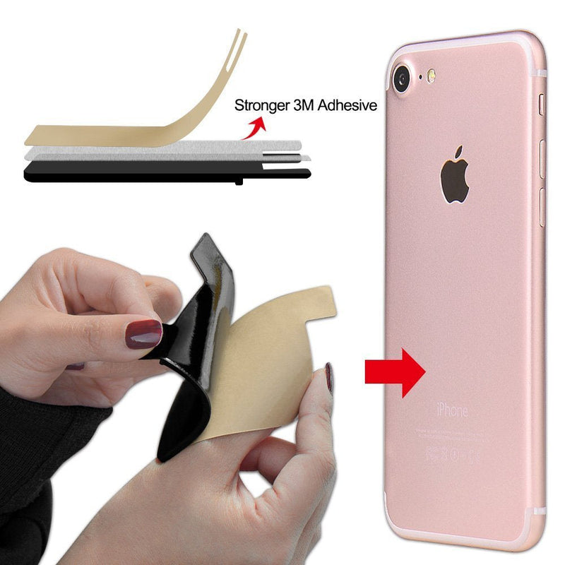 Asstar, Compatible Phone Card Holder Wallet, Silicone Adhesive ID Credit Card Stick on Holder Wallet Pouch Sleeve Pocket Replacement for Blu/iPhone/Samsung Galaxy/ Motorola/Nokia/Honor (3 Pack Pink)