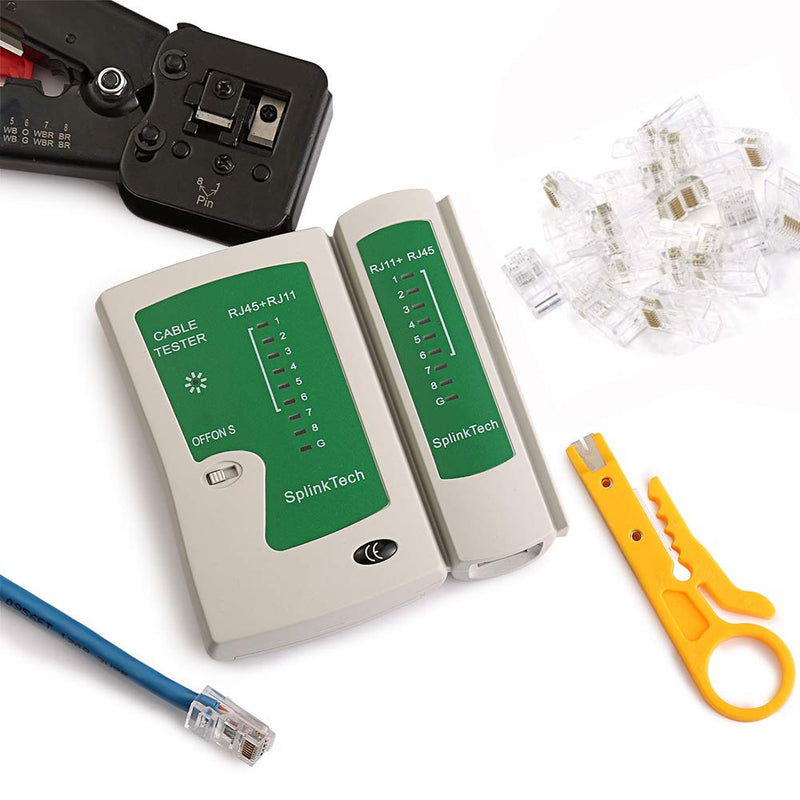 Hiija LAN Network Cable Tester/Continuity Tester for RJ45 RJ11 RJ12 Data Cable Twisted Pair Connections, CAT5/CAT6/CAT7 UTP LAN Wire Test Tool