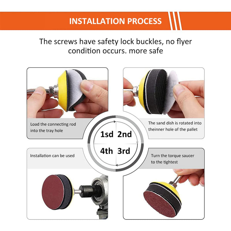 JTWEB 244 pieces sanding disc pad kit 2 inch 50 mm grit 80/100/120/150/240/320/400/600/800/1000/1200/2000/3000 sanding disc pad kit polishing pad adapter, aluminum oxide