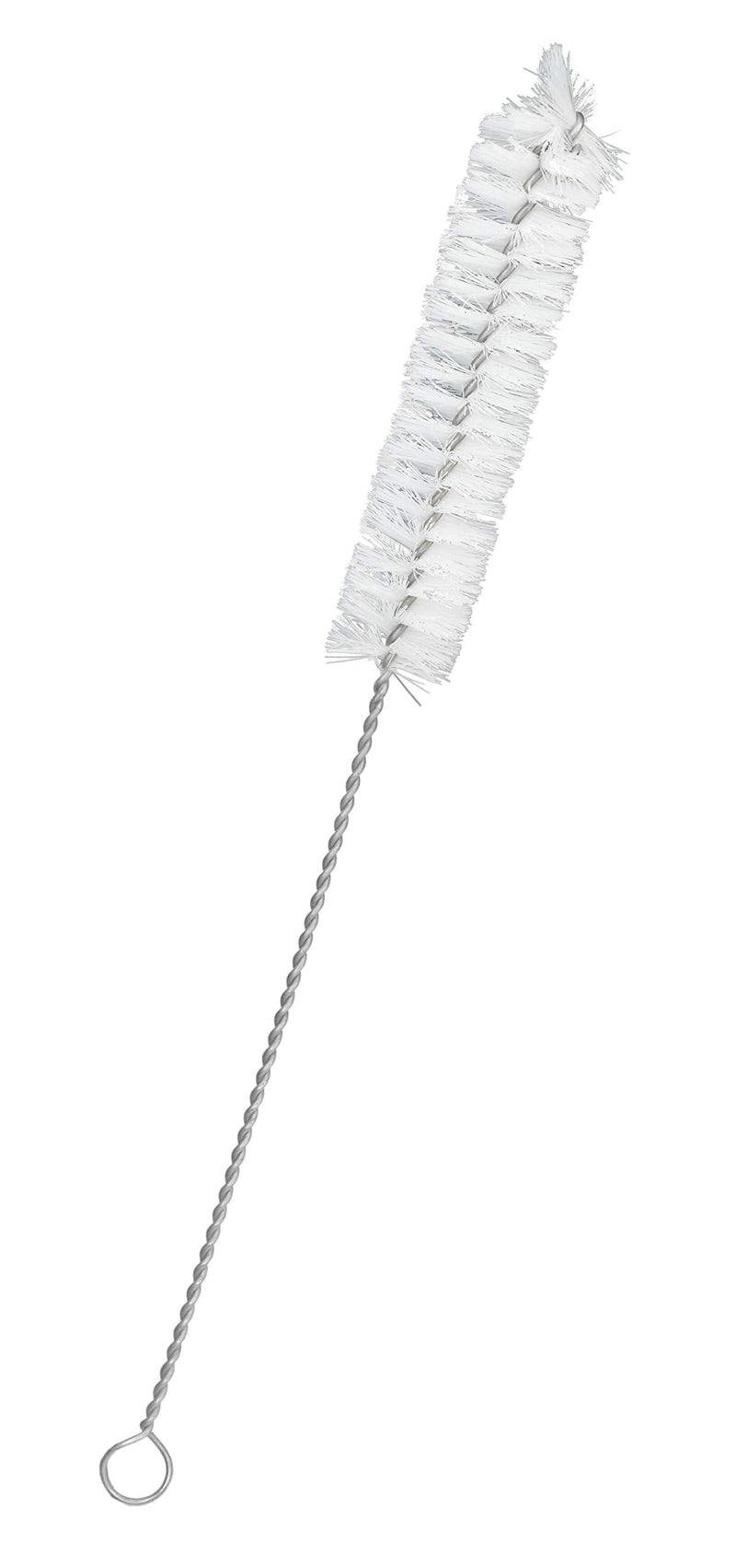 12PK Bristle Cleaning Brushes with Fan-Shaped Ends, 9" - Twisted Stainless Steel Wire Handle - Ideal for 0.6" - 0.8" Diameter Tubes, Bottles, Flasks, Cylinders, Jars, Vases, Cups - Eisco Labs