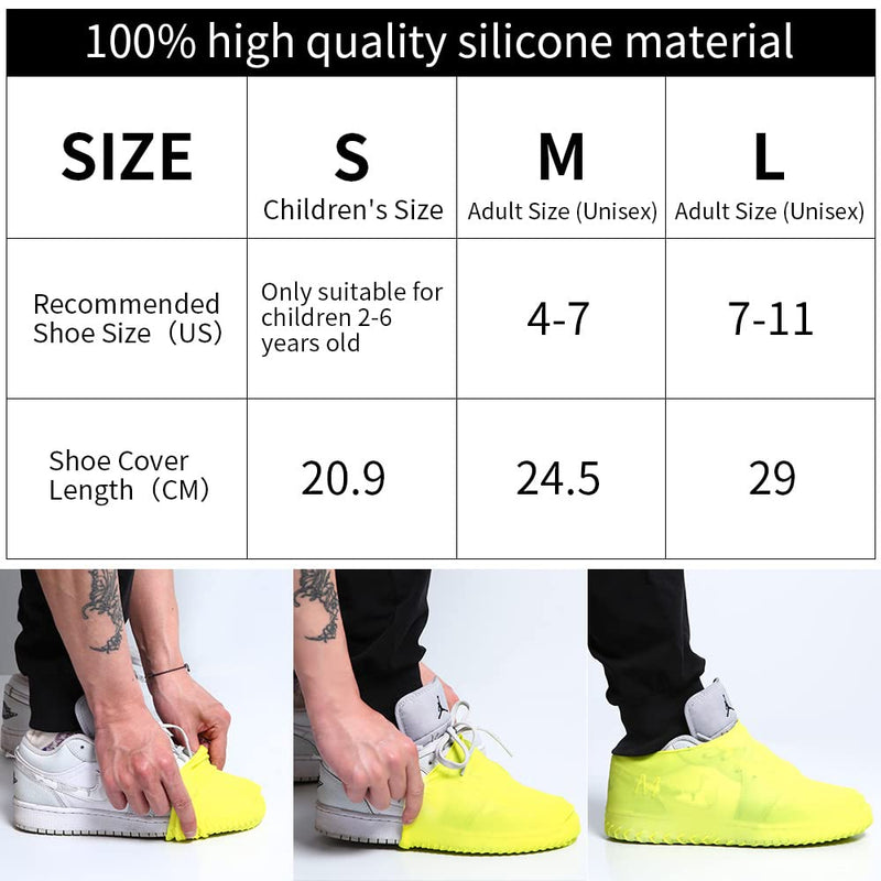 Waterproof Silicone Shoe Cover,Reusable Non Slip Rubber Rain Shoe Cover Unisex Shoe Protectors Outdoor with Non-slip Sole for Rainy and Snowy(Small grey) Small