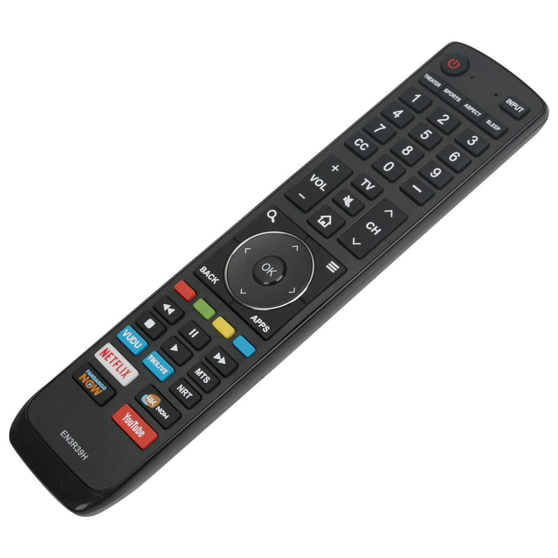 EN3R39H Replaced Remote fit for Hisense Smart 4K LED TV LC-55Q7030U 55H6E 55EU6070 55H6080E 55R6000 55R6000E 55R7E 55R6E 55R6040E 55R6000E 49H6E 65H6E 65R6070E LC-55Q620U LC-55Q7040U LC-55Q7000U 55H6E