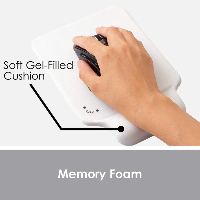 ELECOM Kawaii Pad Ergonomic Design Mouse with Gel Type Wrist Rest Reduce Fatigue for Laptop / Computer / Gaming (MP-GELWH)
