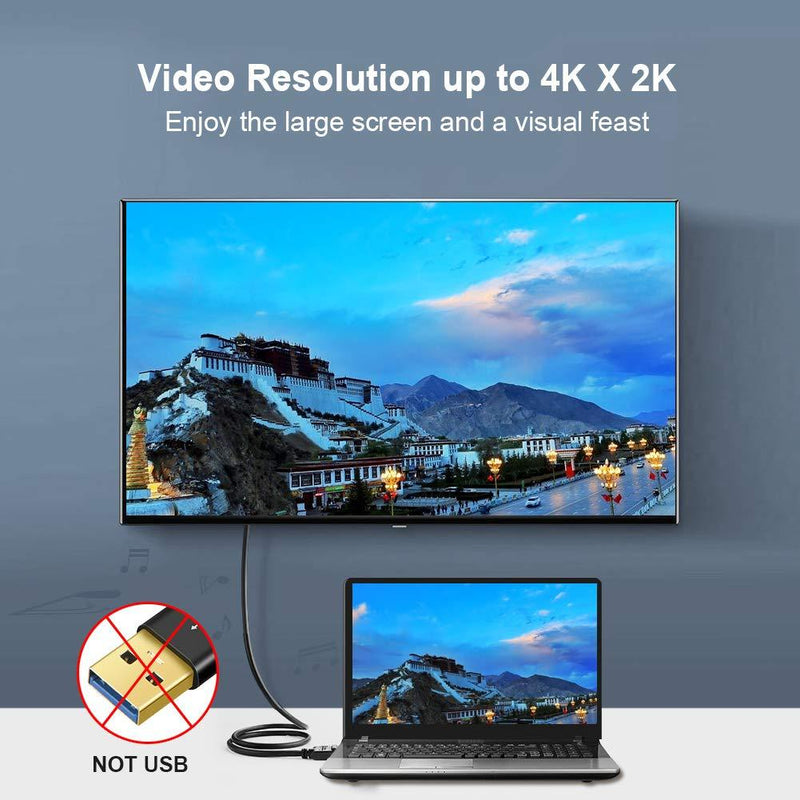 DisplayPort to HDMI Cable 4K, CableCreation Active DP to HDMI Cable 10Feet (Male to Male) Support Eyefinity Multi-Screen, 4K & 3D Audio/Video Converter Compatible for HDTV, Monitor, Projector and More 10 Feet[1-PACK]