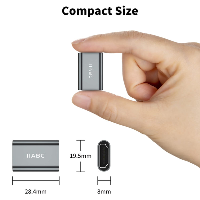 HDMI Coupler Female to Female 3 Packï¼ŒIIABC 3D 4K@60Hz HDMI Adapter Aluminum Alloy Extension Cable Connector for HDTV, Roku Stick, Computer, PC, Monitor, Laptop, Projector, DVD Player, PS 5/4/3