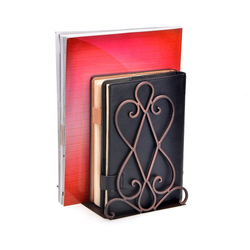 Artkingdome 1 Pair Luxury Old School Bookends Retro Organizer Books End Stand Desk Holder Racks Non-Skid Bookcase Library Decorative Bookend Gift w/Padding