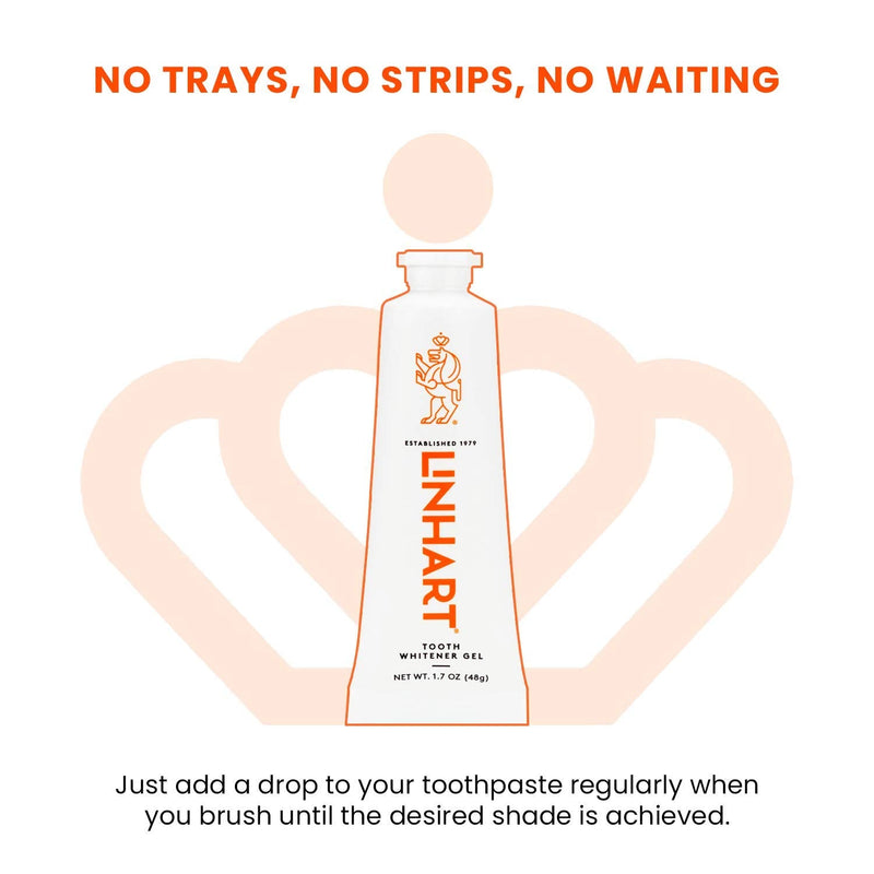 LINHART Teeth Whitener Gel with Hydrogen Peroxide, Tooth Whitener for Sensitive and Normal Teeth - No Sensitivity, Effective, Whitens Teeth with 50% More Strength