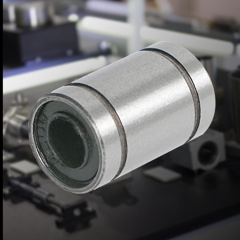 Aopin LM8UU Cylinder Linear Motion Ball Bearing, ID 8mm, OD 15mm Linear Ball Bearings Sae52100 Carbon Steel, 4 Rows of Steel Balls, Great for CNC, 3D Printer, Linear Rail Guide 4 PCS