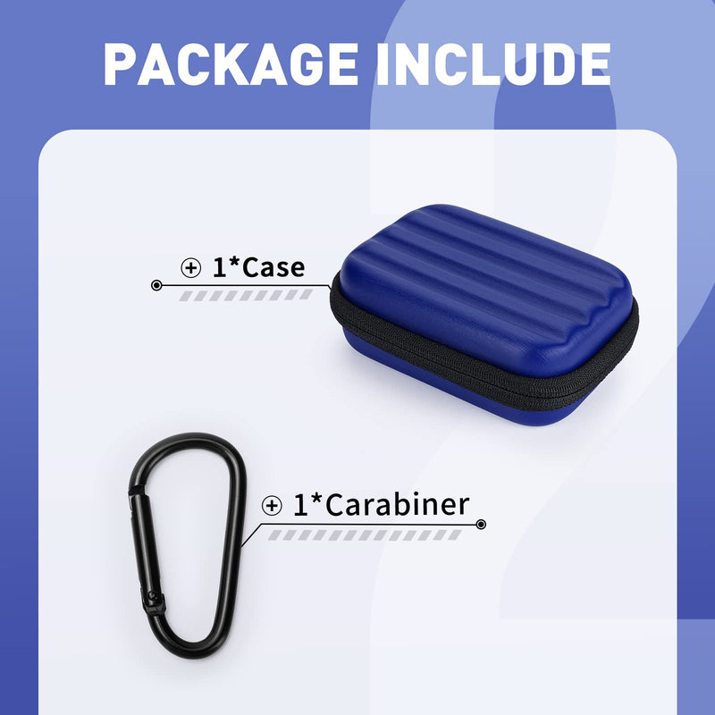 YINKE Carrying Case Compatible with Samsung T7 Shield/T7/T7 Touch Portable SSD USB 3.2 1TB, 2TB, 500GB, Hard EVA Portable Travel Storage Protective Cover (Blue) Blue