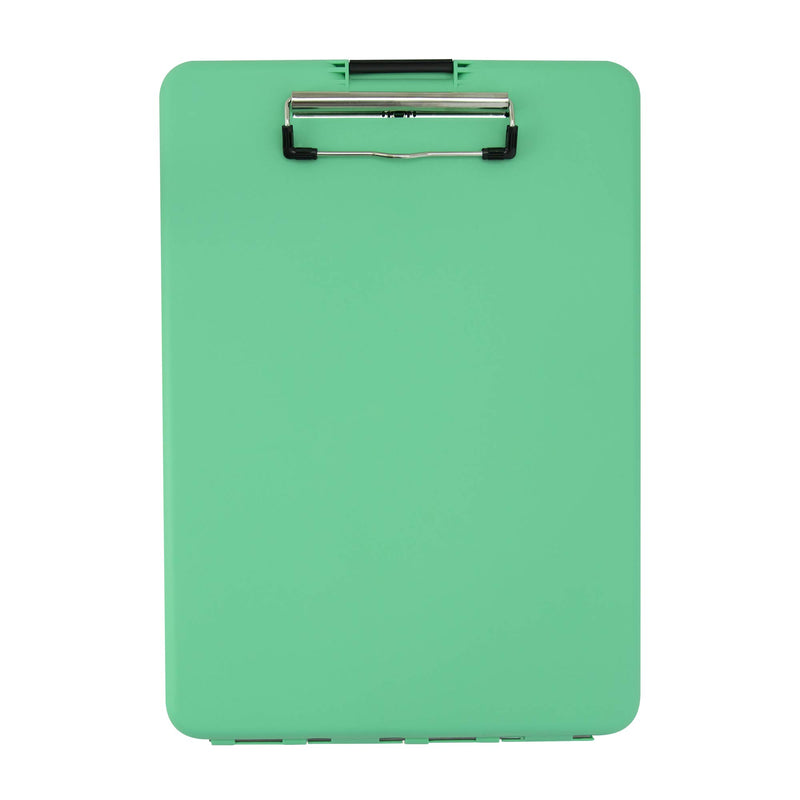 Saunders Mint Leaf SlimMate Plastic Storage Clipboard with Low Profile Clip - Portable Mobile Organizer for Home, Office, and Business Use (70202)