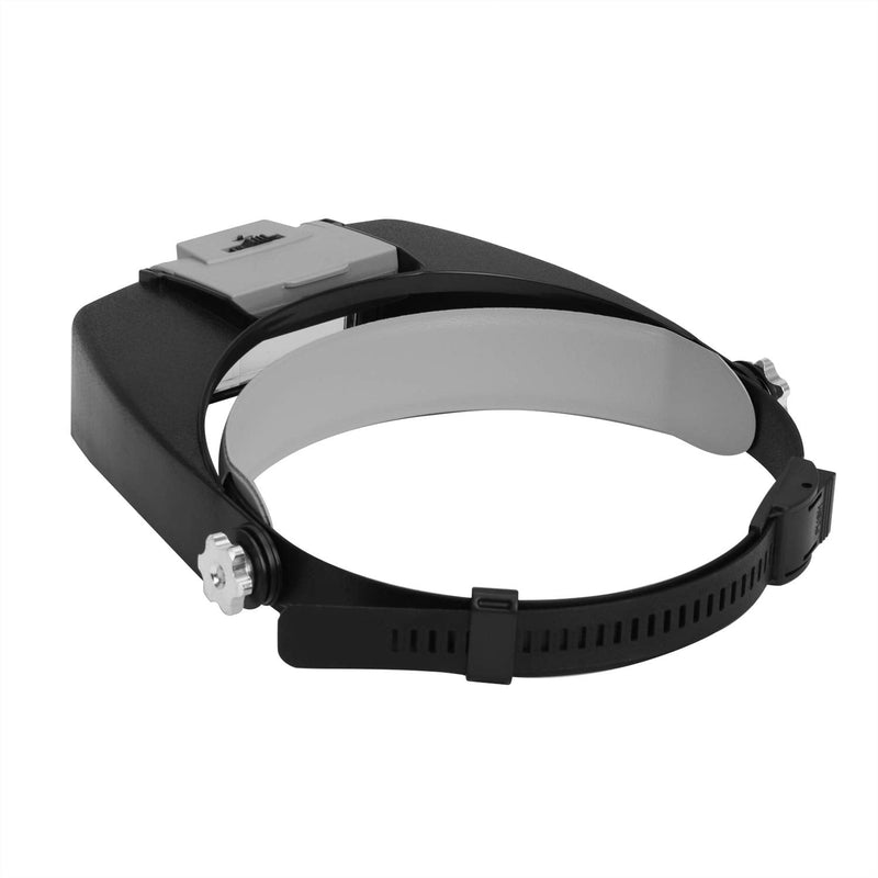 Headband Magnifier Glasses Jewelry Loupe Illuminated Magnifying Glasses 1.5X 3X 6.5X 8X Head LED Eye Watch Repair Glasses Tool Kits Eyewear Magnifier Helmet Magnifying Arts Crafts Head Magnifier