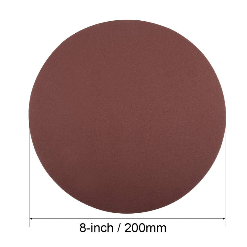 uxcell 8" Hook and Loop Sanding Discs 80/100/120/180/240/400 Grit Aluminum Oxide Sandpaper for Random Orbit Sander Dry Polishing 30pcs