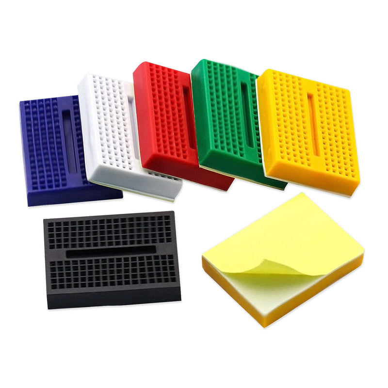 CenryKay 12PCS Mini Breadboard Kit 170 Points Mini Small Solderless Breadboard PCB Board Kit for Arduino Proto Shield(6 Colors 12PCS) 170 Points Breadboard
