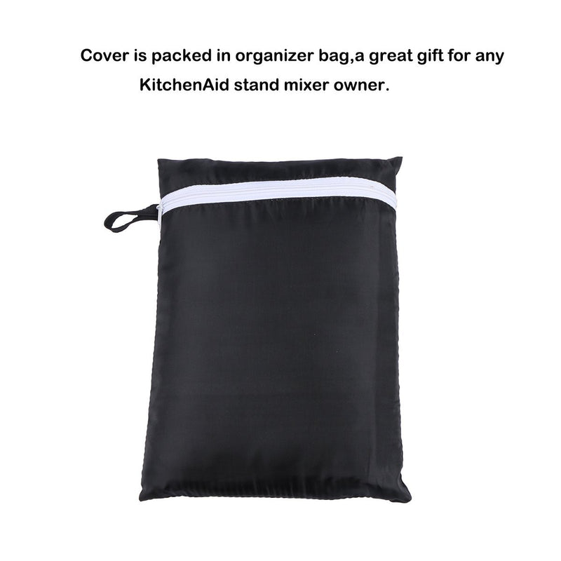 Evermarket Stand Mixer Dust Proof Cover with Pocket and Organizer Bag for Kitchenaid,Sunbeam,Cuisinart,Hamilton Mixer (Black) Black