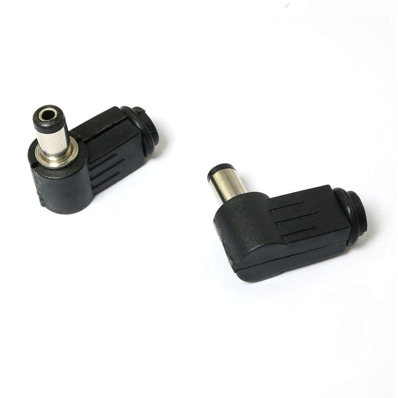 RLECS 10pcs Right Angle 5.5 x 2.1mm/0.22 x 0.08 inch DC Socket Jack Charger Power Plug Solder 90-Degree Elbow 5.5 * 2.1mm Power Plug