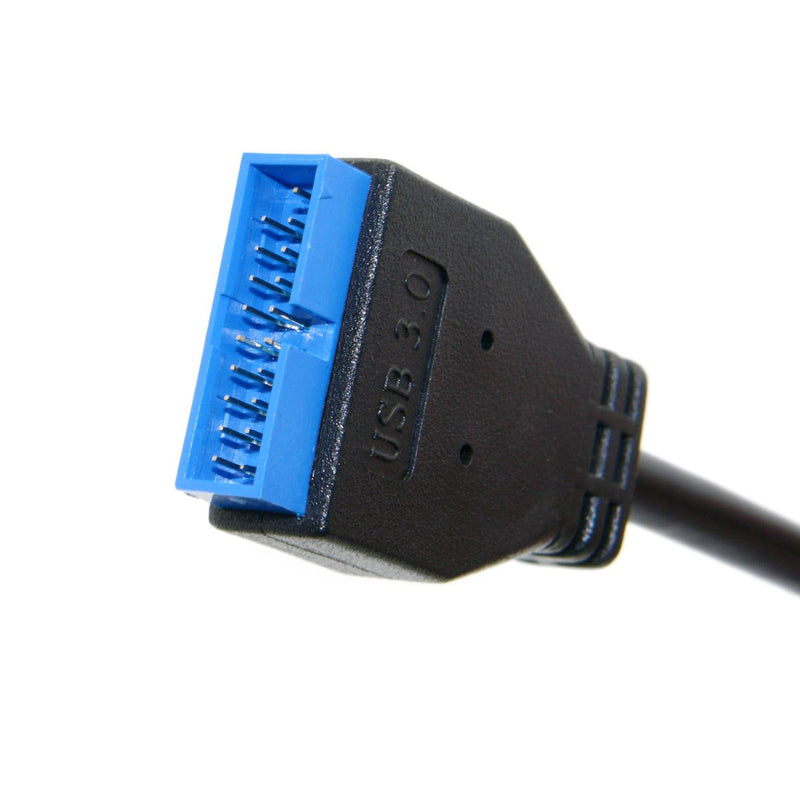 chenyang CY USB 3.1 Type-E Front Panel Header to USB 3.0 20Pin Header Extension Cable for ASUS Motherboard 20cm Black Type-E Male to 20 Pin Female