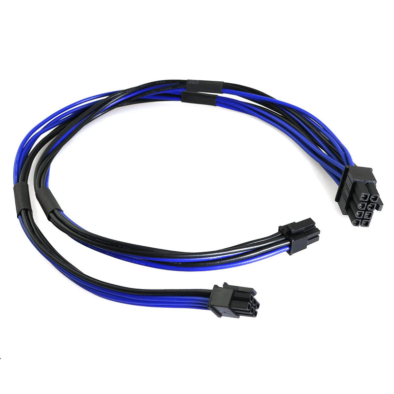 BLLNDX Dual Mini 6 Pin to 8 Pin PCI Express Video Card Power Adapter Cable for Mac Pro Tower/Power Mac G5