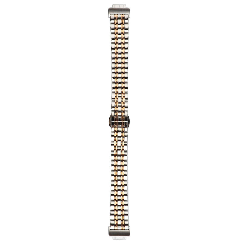 Chofit Metal Bracelet Compatible with Fitbit Inspire/ Inspire HR/Inspire 2 Bands, Stainless Steel Replacement Strap Wristband Accessories for InspireTracker for Women (Silver-Gold) Silver-Gold
