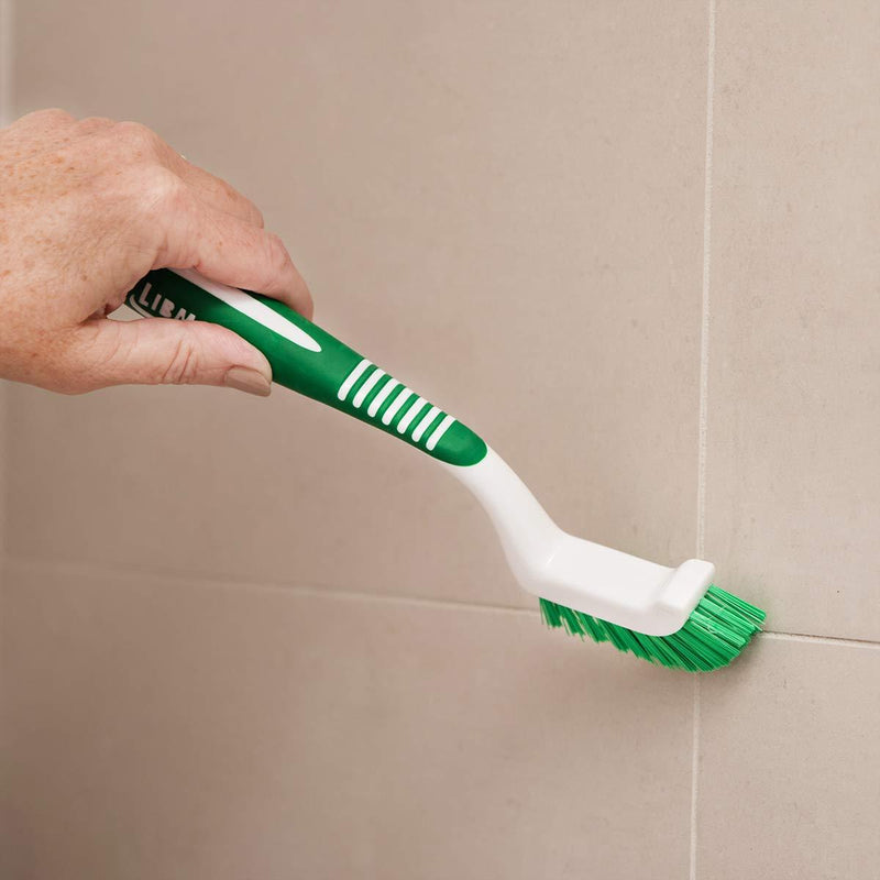 Libman Commercial 18 Tile and Grout Brush, Polypropylene, 9.75" Total Length, Green and White (Pack of 6)
