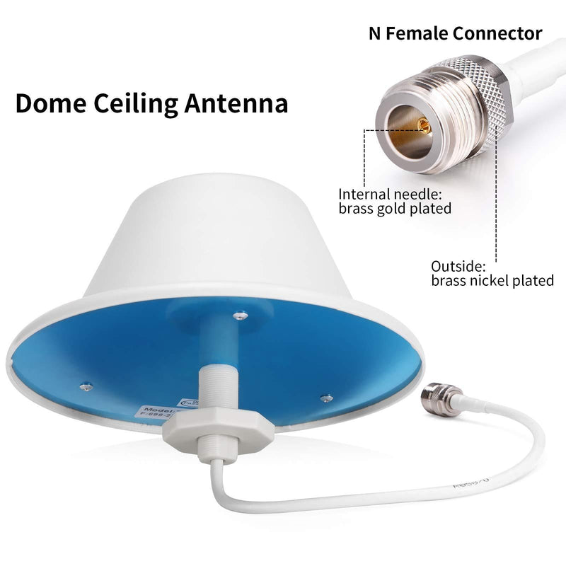 Dome Ceiling Antenna, XRDS-RF Omni-Directional Indoor Antenna 3G/4G/GSM/LTE High Performance Wide Band Antenna with N-Female Connector for Cell Phone Signal Booster Router Gateway (698 to 2700 MHz)