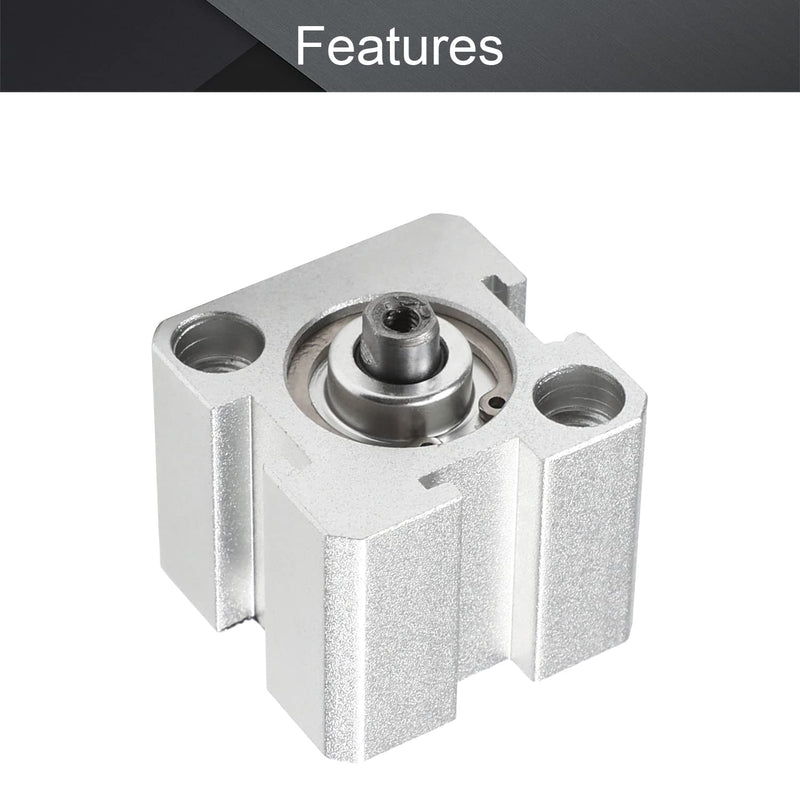 Othmro SDA16 x 5 Sealing Thin Air Cylinder Pneumatic Air Cylinders, 16mm/0.63inch Bore 5mm/0.2inch Stroke for M5 Aluminium Alloy Pneumatic Components for Pneumatic and Hydraulic Systems 1pcs