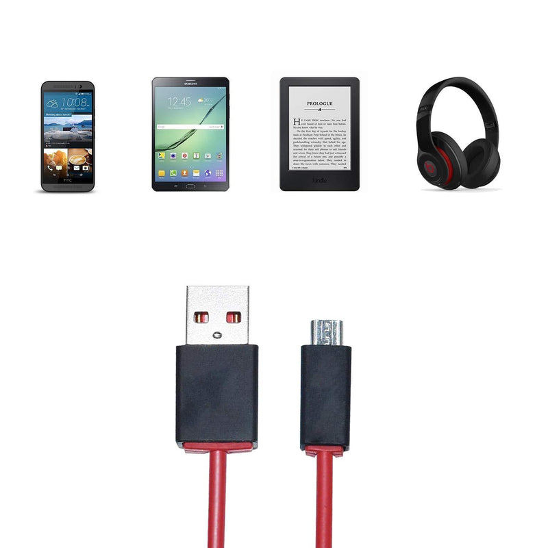 Micro USB Charging Charger Cable Compatible with Beats Dr Dre Studio 2.0/1.0 Wireless Over-Ear Headphone, Speakers (1 Pack - 3.3 FT)