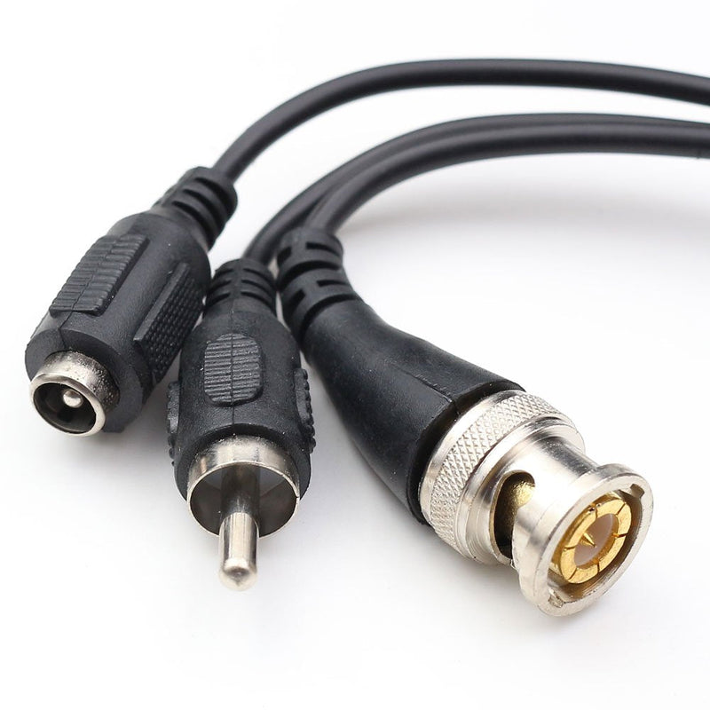 ANHAN Passive Video Balun with Power Long Distance Network Transceiver Cat5e/Cat6 Cable to BNC Male Connector bnc to rj45 adapter Transmitter for Full HD Security Surveillance Camera System 1Pair