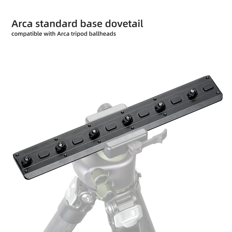 FANAUE MLok Arca Rail Tripod Mount Adapter Compatiable Arca-Swiss/RRS Dovetail Tripod Ballhead Quick Release Plate (MLOK-240) MLOK-240