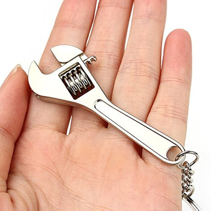 4pcs Mini Wrench Tool Keychain Metal Spanner Keyring Pendant Key Holder Organizer Keyfob Gift for Men Women Multitool Keychain Tool Keychains for Men