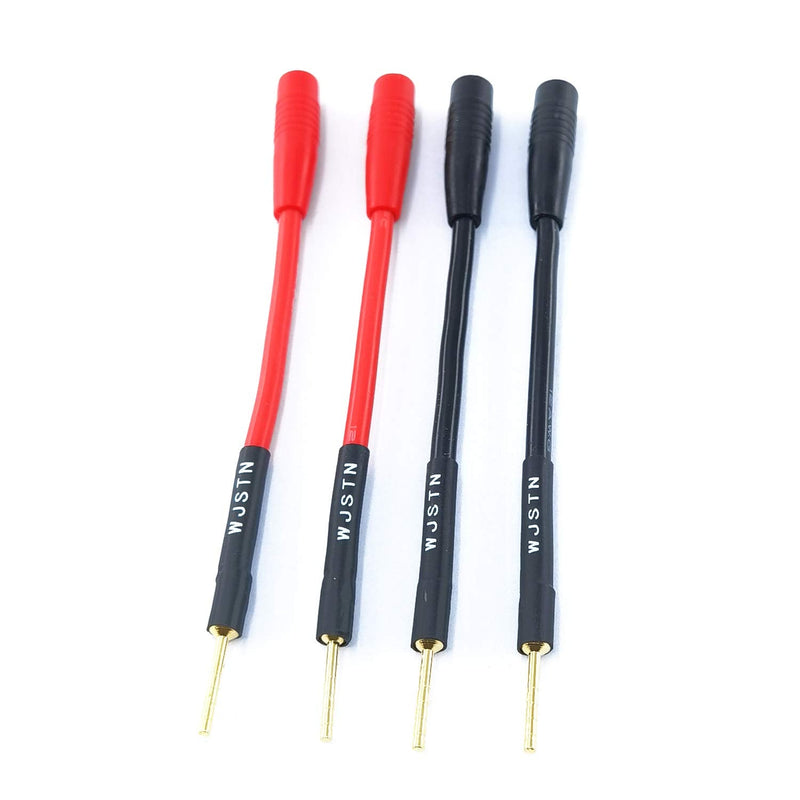 WJSTN 016 2mmBanana Plug Screw Type to 4mm Banana Socket Audio Converter Speaker Cable Connector 4 Pack