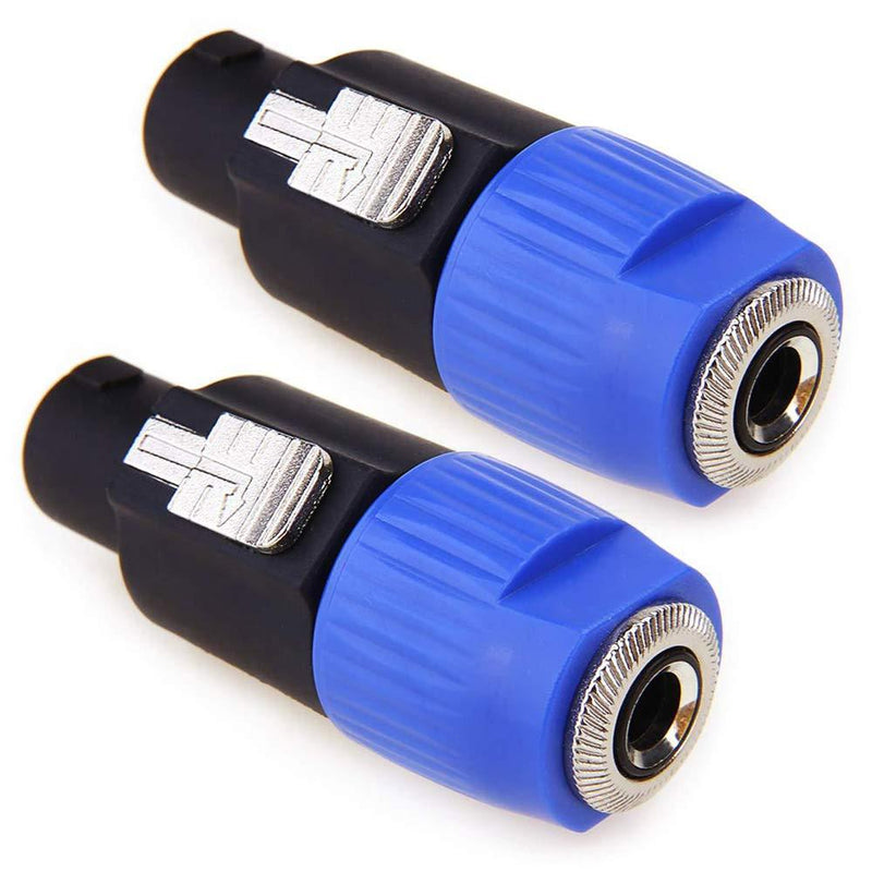 Speakon to 1/4 Adapter Connector, Upgraded NANYI 1/4" Female to NL4FC Male Connectors are for Converting 1/4" Cables to NL4FC Plug for Speaker/Amplifier/Mixer (Speakon to 1/4 Adapter - 2PCS) Speakon to 1/4 Adapter - 2PCS