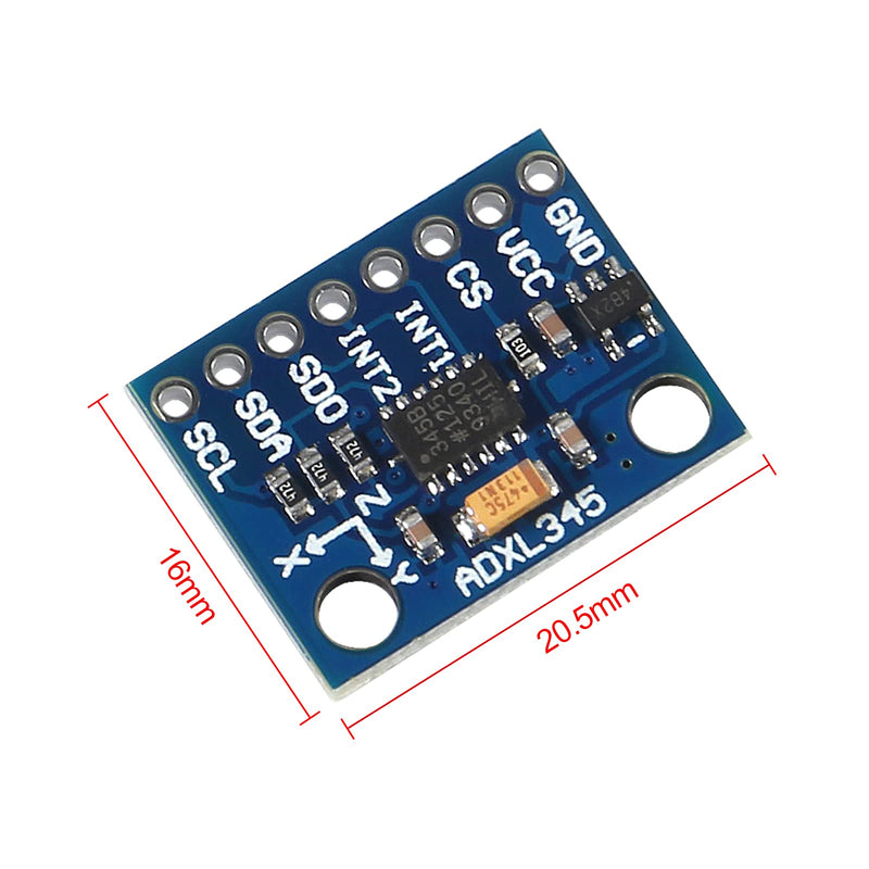 4PCS GY-291 ADXL345 3-Axis Digital Acceleration of Gravity Tilt Module IIC/SPI Transmission for Arduino